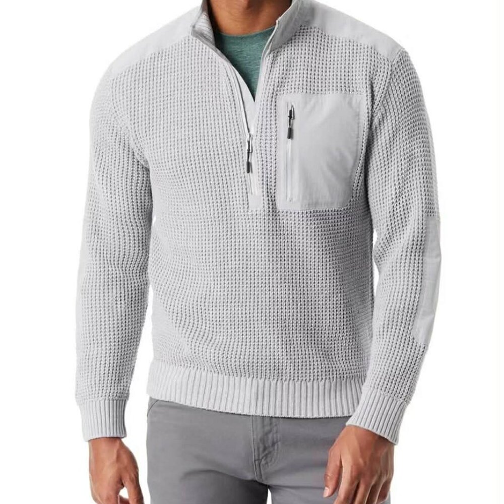Bass Outdoor Mixed Sweater Glacier Gray Men's size Medium